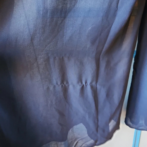 Torrid Navy Sheer Wide Leg Pants - Picture 11 of 14